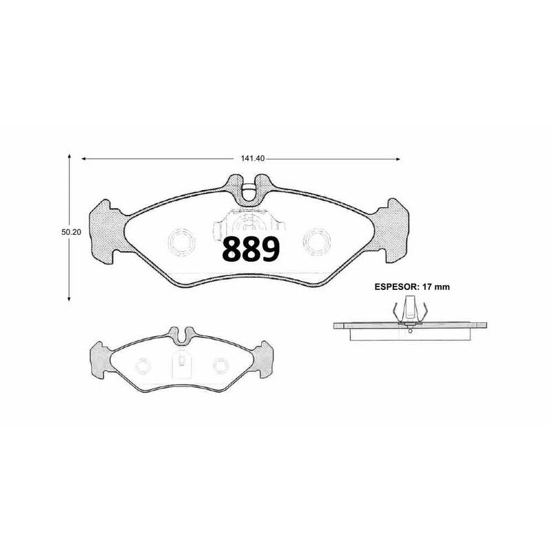 Pastillas GTX Classic PF-R-258-GTX Mercedes-Benz