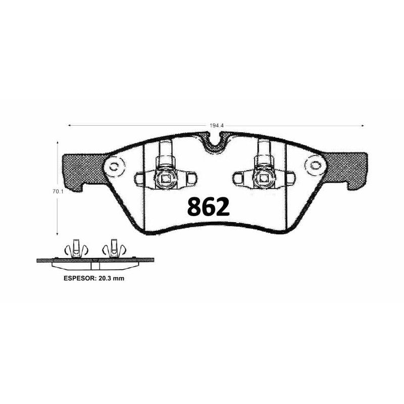 Pastillas GTX Platinum PF-GTX-D-1123 Mercedes-Benz