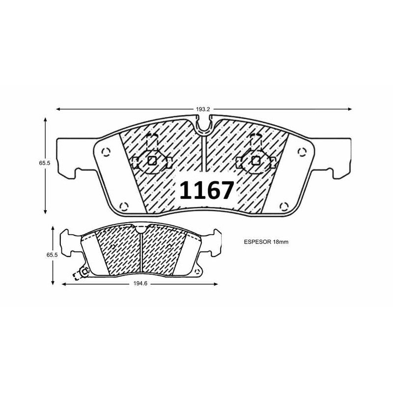 Pastillas GTX Gold Ceramic PF-C-D-1455-GTX Jeep
