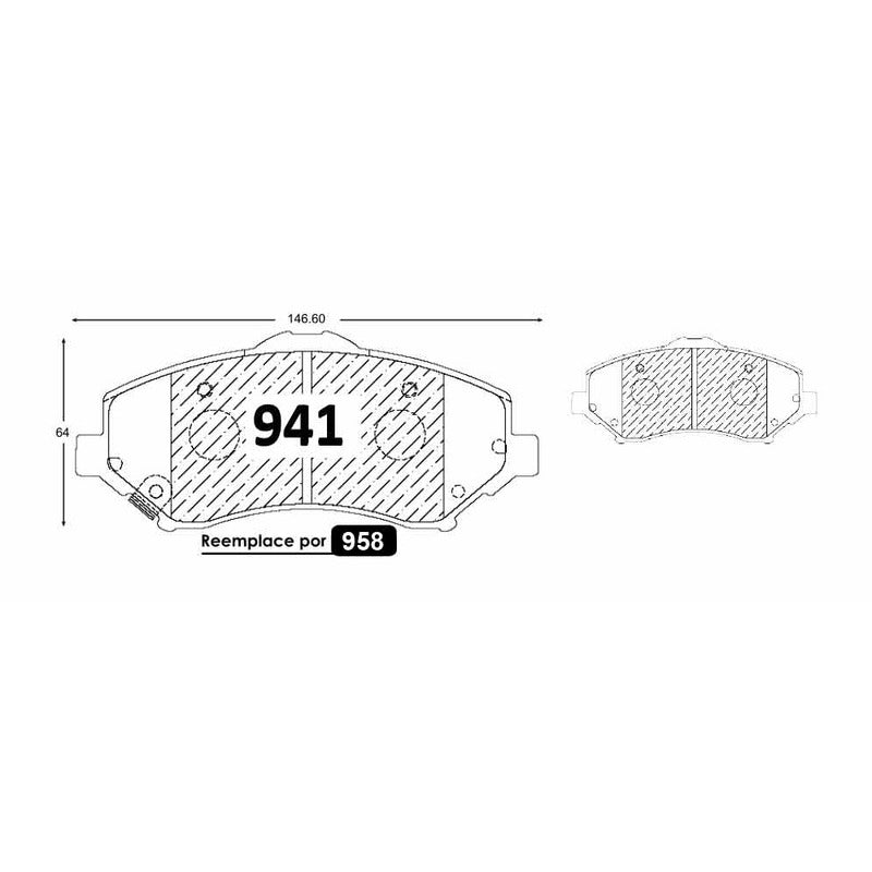 Pastillas Traseras GTX Gold Ceramic PF-C-D-1273-GTX Jeep Wrangler Liberty