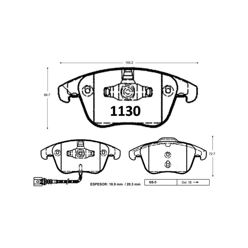 Pastillas Textar PF-D-1375-X Volkswagen