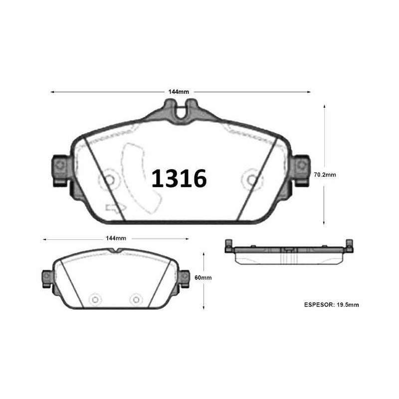 Pastillas Textar PF-21592-X Mercedes-Benz
