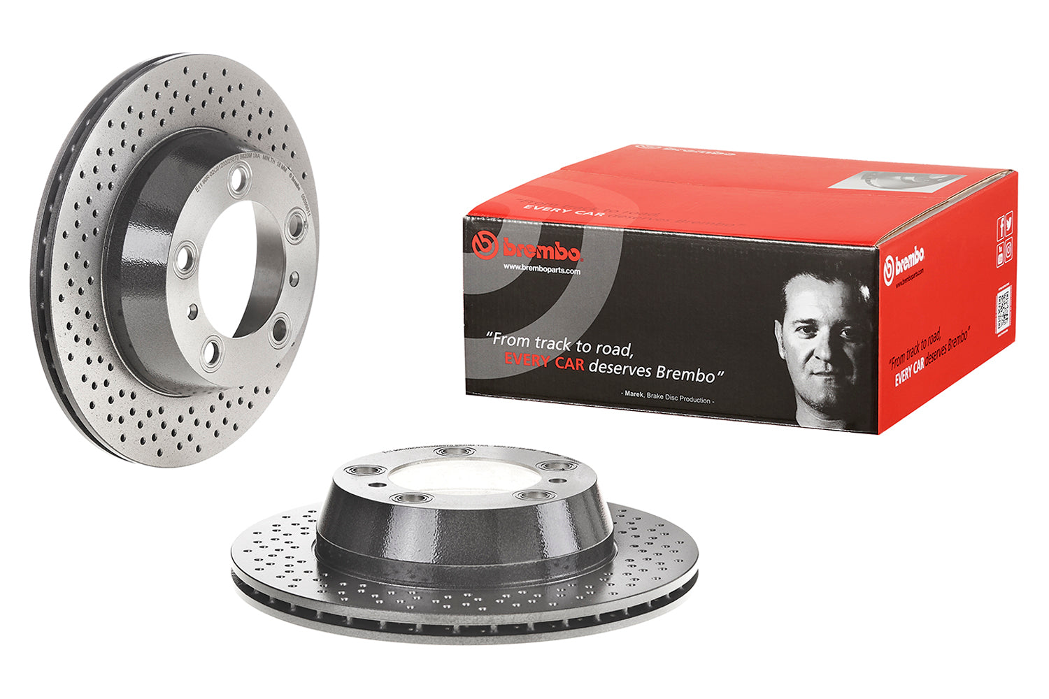 Par Discos Brembo DF-837-BMO Porsche