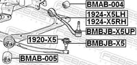 Par de Rótulas Delanteras Superiores FEBEST 1920-X5 — BMW X1 / X5 / Serie 3 2005-2015
