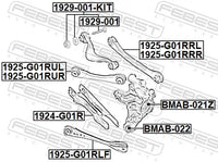 Par de Bandejas Traseras Inferiores FEBEST 1924-G01R — BMW X3 / X4 2017-2024