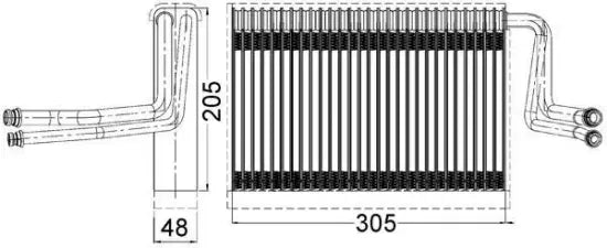 Evaporador MAHLE AE 113 000S — BMW 2004-2018