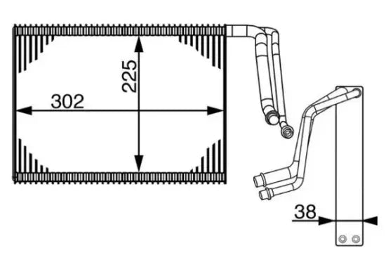 Evaporador MAHLE AE 143 000S — BMW Serie 1 / Serie 2 / Serie 3 / Serie 4 2006-2021