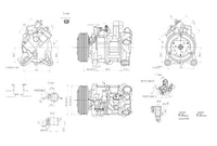 Compresor de A/C HELLA 8FK 366 200-621 — BMW 2004-2021