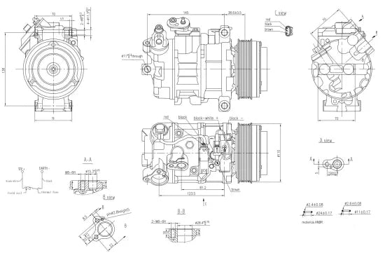 Compresor de A/C HELLA 8FK 366 201-841 — BMW X1 / Serie 1 / Serie 3 / Serie 5 2004-2015
