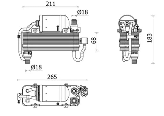 Radiador de A/C MAHLE AC 960 000P, AD 12 000S — BMW Serie 5 / Serie 7 / Serie 8 2015-2023