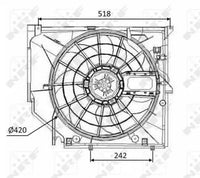 Electroventilador NRF 47026 — BMW Serie 3 1997-2007