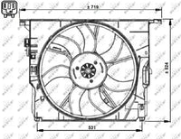 Electroventilador NRF 47727 — BMW Serie 5 / Serie 6 / Serie 7 2008-2018