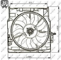 Electroventilador NRF 47734 — BMW X1 / X5 / X6 / Serie 2 2006-2022