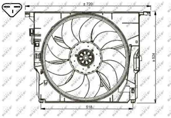 Electroventilador NRF 47739 — BMW Serie 5 / Serie 6 / Serie 7 2008-2018