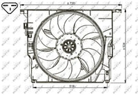 Electroventilador NRF 47739 — BMW Serie 5 / Serie 6 / Serie 7 2008-2018