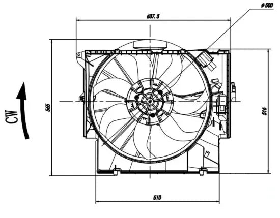 Electroventilador NRF 47923 — BMW X1 / Z4 / Serie 1 / Serie 3 2006-2016