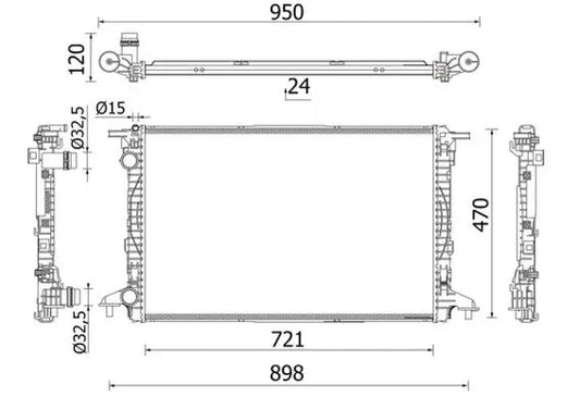 Radiador MAHLE CR OEM 80A 121 251 C