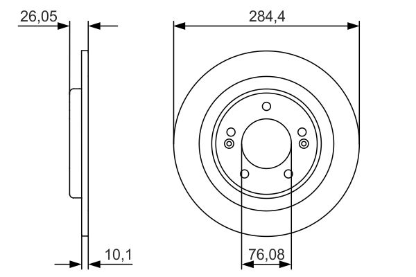Disco de freno (eje trasero) Bosch — Hyundai | OEM 58411-A6200