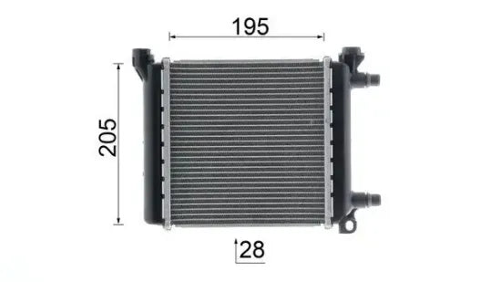 Radiador de motor MAHLE CR 2642 000P — BMW / MINI X1 / X2 / Serie 1 / Serie 2 2014-2023