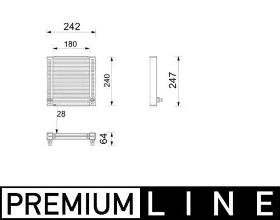 Radiador de motor MAHLE CR 2799 000P — BMW Serie 5 / Serie 7 / Serie 8 2015-2023
