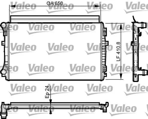 Radiador de Agua VALEO 735558 OEM 5Q0 121 251 EM | Allure Repuestos