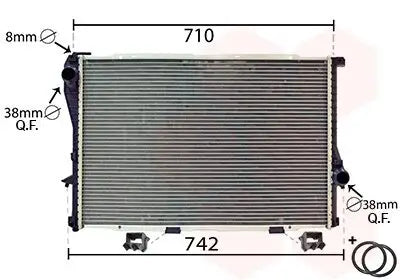 Radiador de motor VAN WEZEL 06002233 — BMW Serie 5 / Serie 7 1994-2003