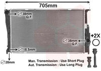 Radiador de motor VAN WEZEL 06002293 — BMW X1 / X3 / Serie 1 / Serie 3 2004-2015