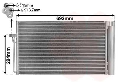 Radiador de A/C VAN WEZEL 06005273 — BMW Serie 5 / Serie 7 1998-2010