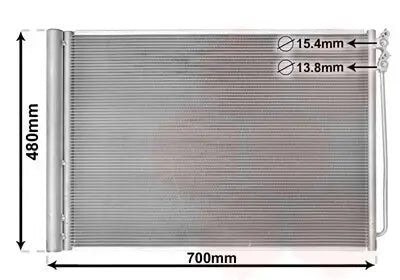 Radiador de A/C VAN WEZEL 06005370 — BMW Serie 5 / Serie 6 / Serie 7 2008-2018