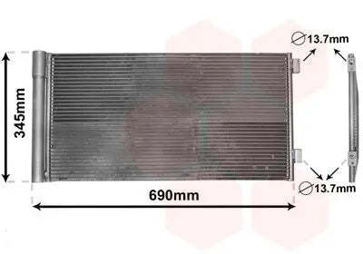 Radiador de A/C VAN WEZEL 06005414 — MINI 2006-2016