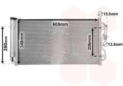 Radiador de A/C VAN WEZEL 06005434 — BMW 2006-2021