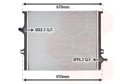 Radiador de motor VAN WEZEL 06012734 — BMW Serie 1 / Serie 2 / Serie 3 / Serie 4 2015-2021