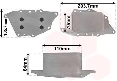 Enfriador de Aceite VAN WEZEL 06013700 OEM 11 42 8 574 002 | Allure Repuestos