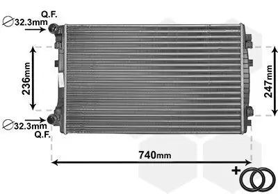 Radiador de Agua VAN WEZEL 58002338 OEM 5Q0 121 251 EM | Allure Repuestos