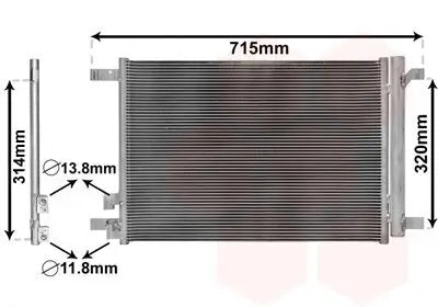 Condensador AC VAN WEZEL 58005335 OEM 5QM 816 411 A | Allure Repuestos