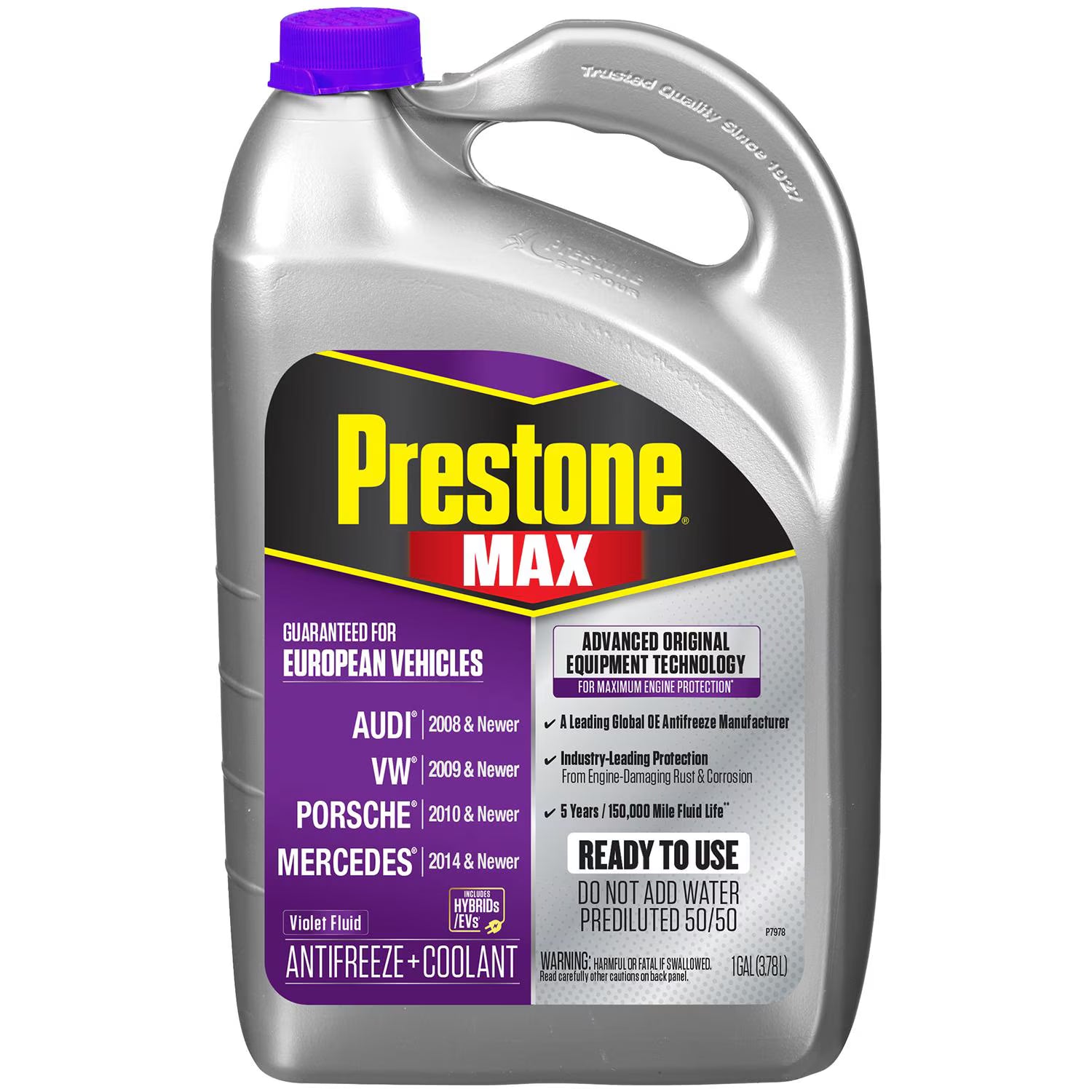 COOLANT PRESTONE EUROPEAN VIOLET 50/50 VIOLETA 3.78L