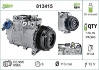 Compresor de A/C VALEO 813415 — BMW X1 / Serie 1 / Serie 3 / Serie 5 2004-2015