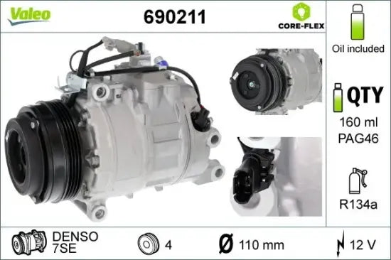 Compresor de A/C VALEO 690211 — BMW 2007-2023
