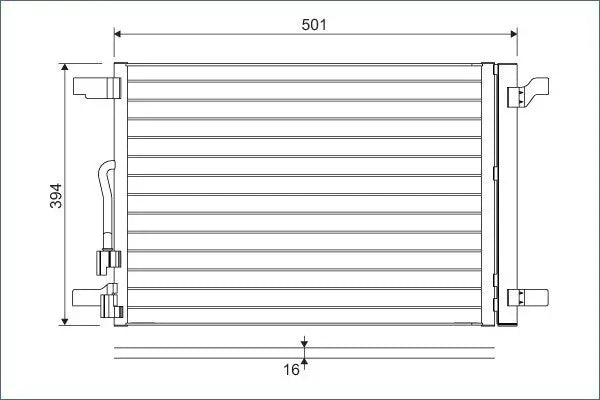Condensador AC VALEO 814301 OEM 5QM 816 411 A | Allure Repuestos