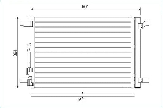 Condensador AC VALEO 814301 OEM 5QM 816 411 A | Allure Repuestos