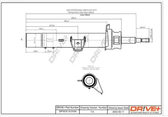Par de Amortiguadores Delanteros DR!VE+ DP1610.10.0154 + DP1610.10.0153 — BMW Serie 3 2004-2013