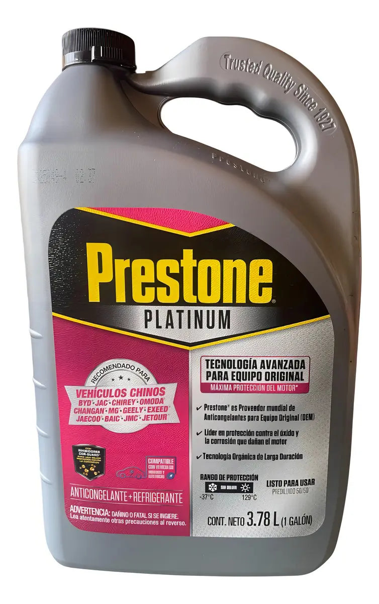 COOLANT PRESTONE PLATINUM CHINOS 50/50 ROSADO 3.78L