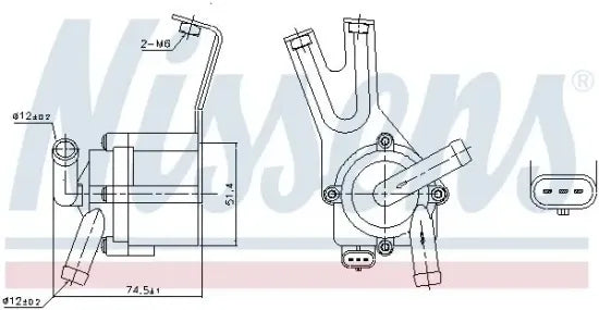 Bomba de agua NISSENS 831084 — BMW 2007-2023