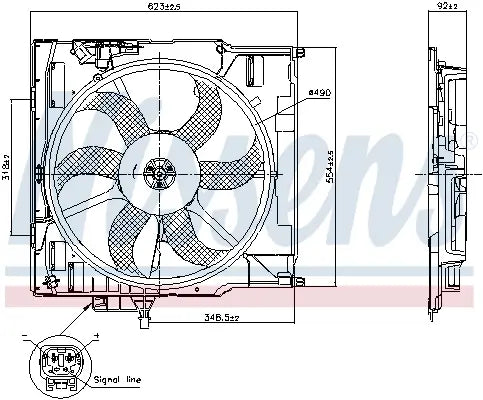 Electroventilador NISSENS 850079 — BMW X5 / X6 2013-2019