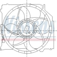 Electroventilador NISSENS 85066 — BMW X3 2003-2011