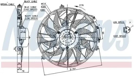 Electroventilador NISSENS 85648 — BMW Serie 3 1990-1999