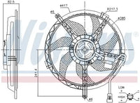Electroventilador NISSENS 85945 — BMW / MINI Serie 3 / Serie 5 / Serie 7 1998-2016