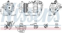 Compresor de A/C NISSENS 891148 — BMW / MINI 2010-2025