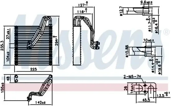 Evaporador NISSENS 92363 — MINI 2006-2016