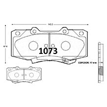 Pastillas de Freno Delanteras GTX GOLD CERAMIC PF-C-0555-GTX Toyota Hilux (2010+)